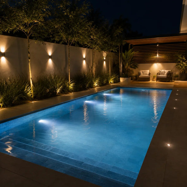 Piscina con iluminacion LED sumergible RGB IP68