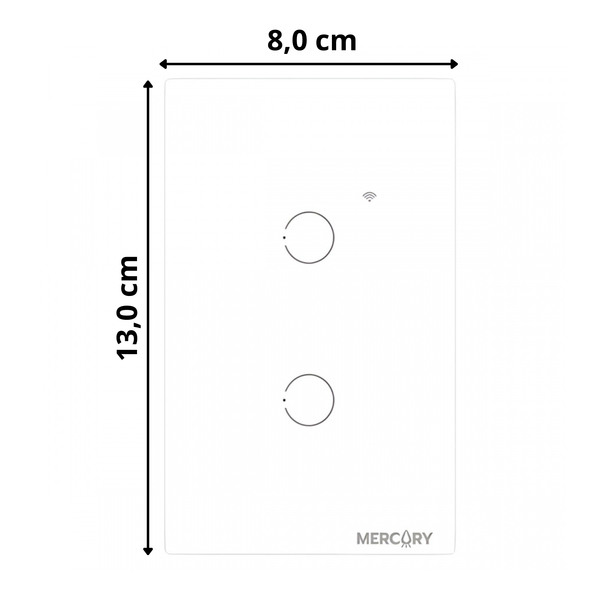 Interruptor wifi inteligente Doble Blanco