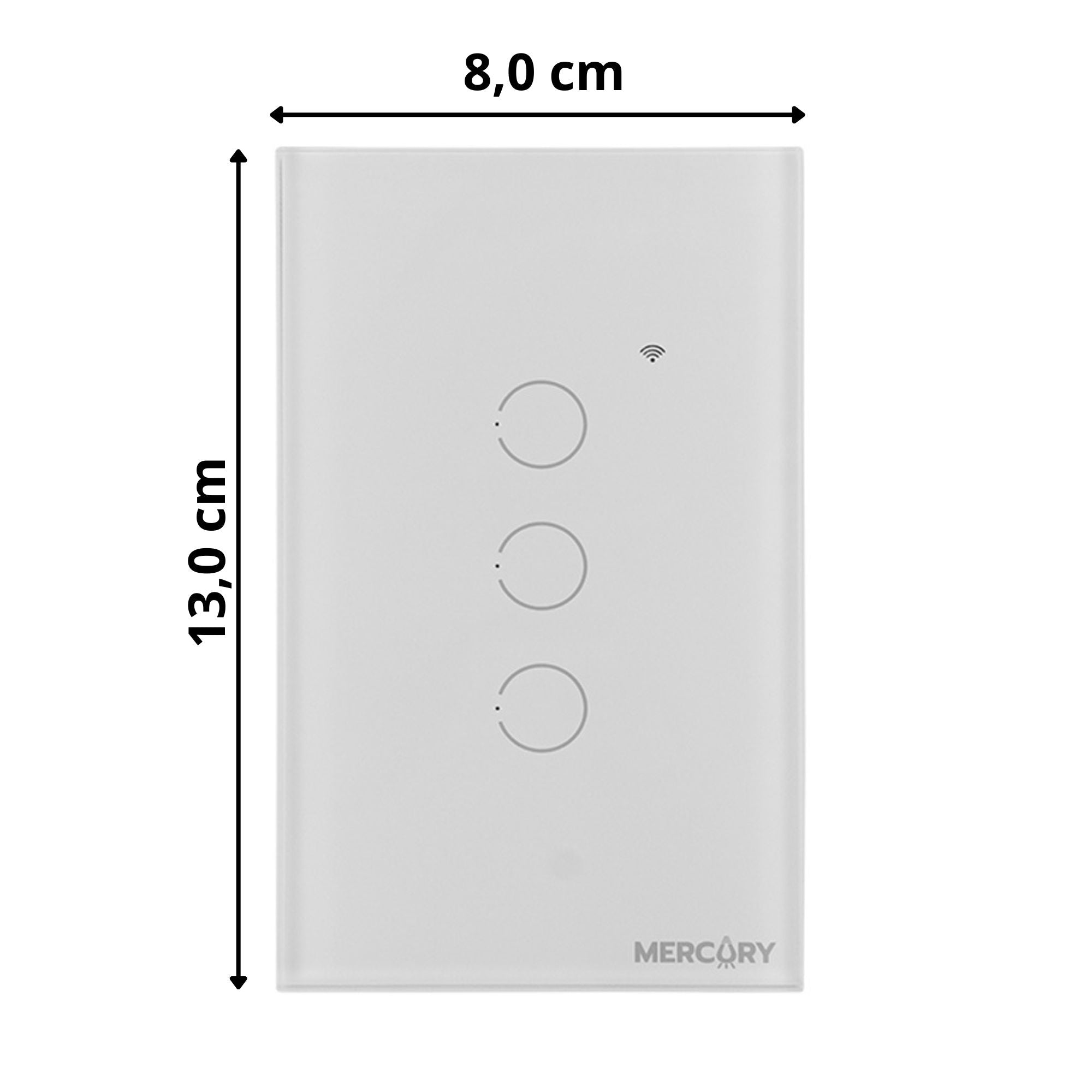 Interruptor wifi inteligente Triple Blanco