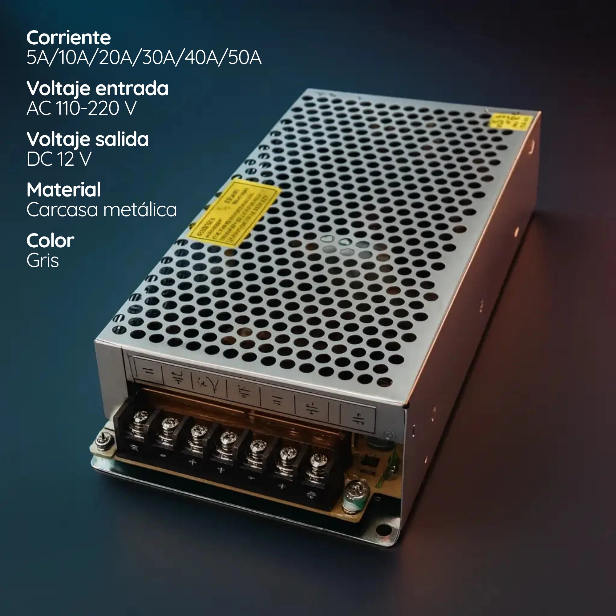 Fuente de Poder 12V Metálica