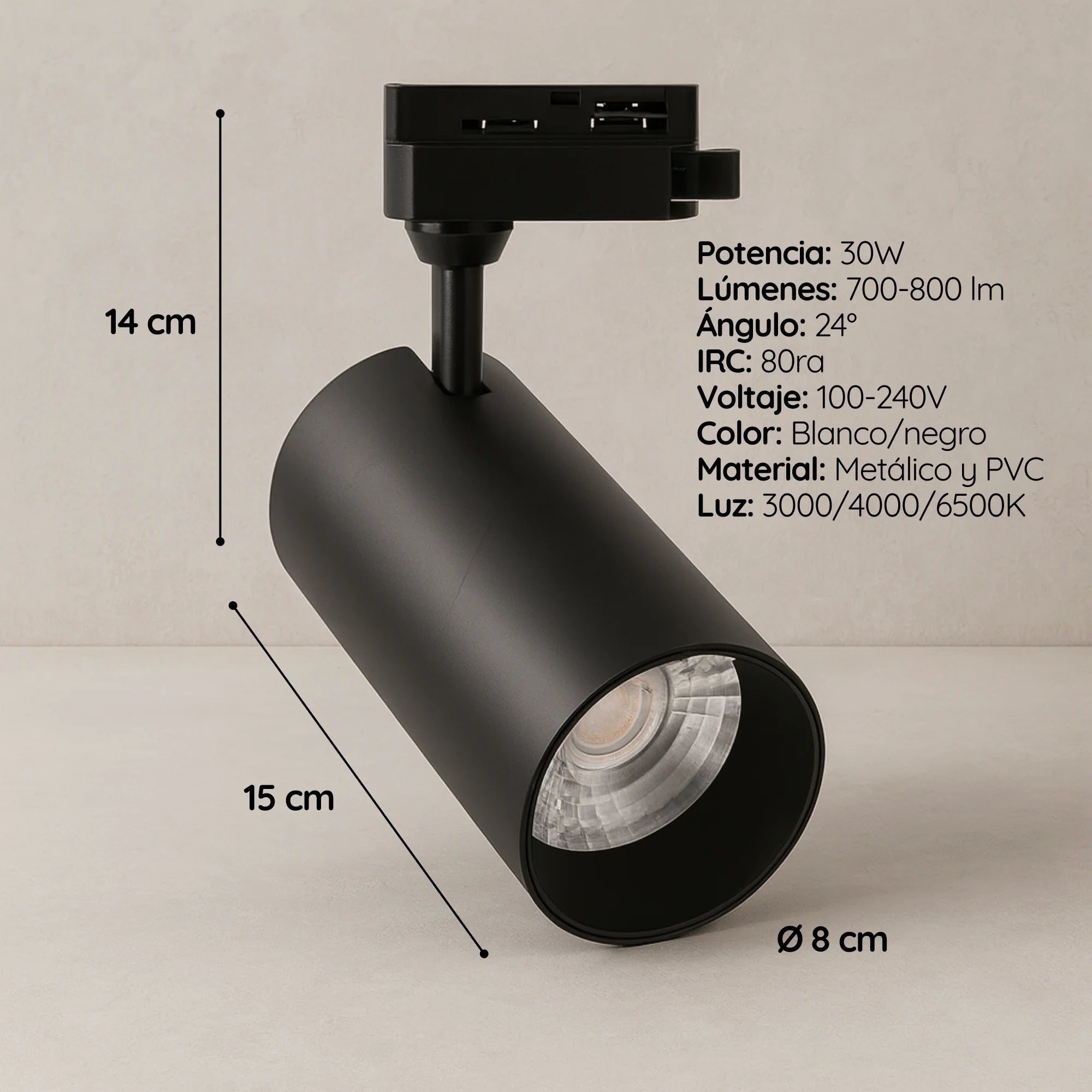 Spot led Para Riel 30W