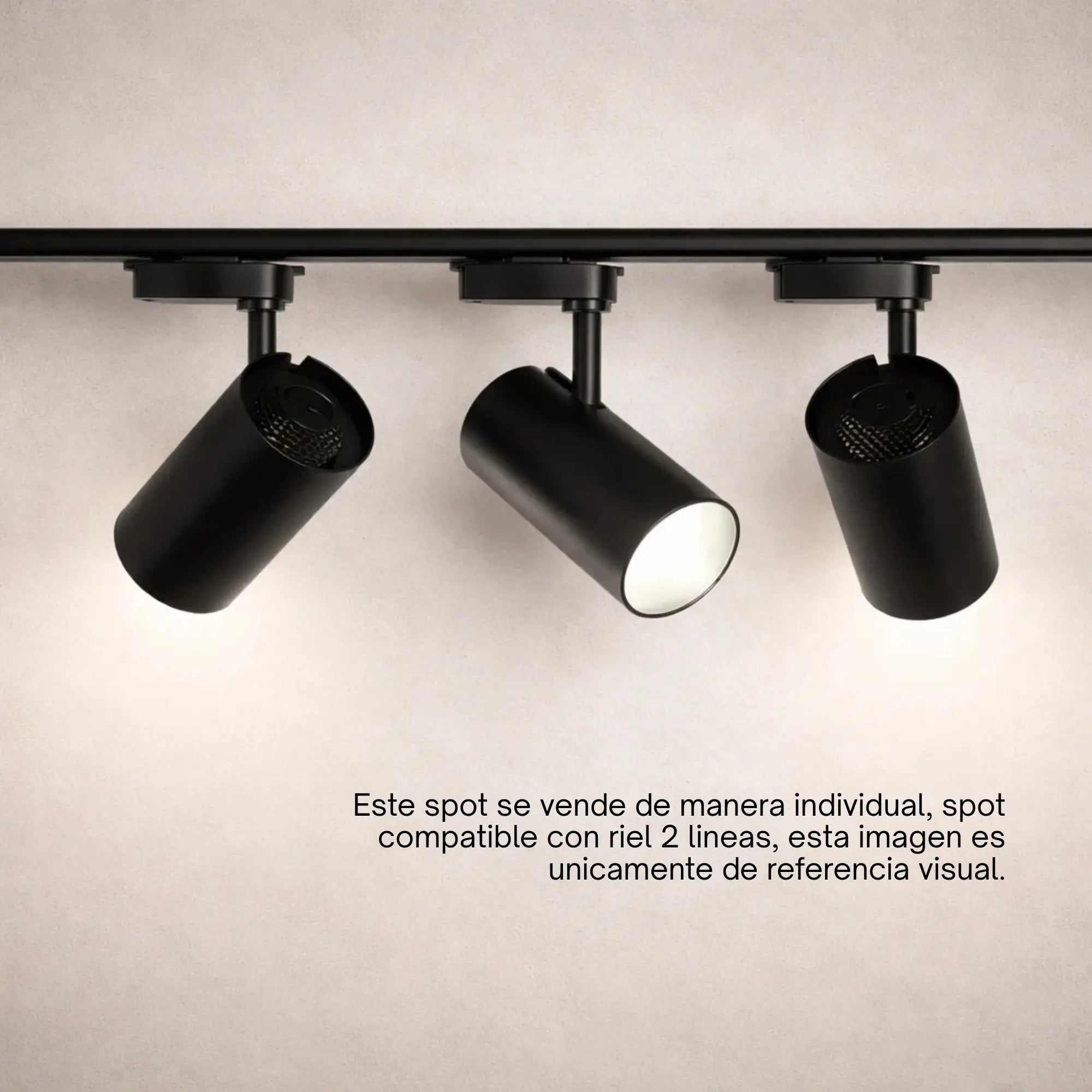 Spot LED para Riel 10W 110V 800 Lúmenes Negro o Blanco