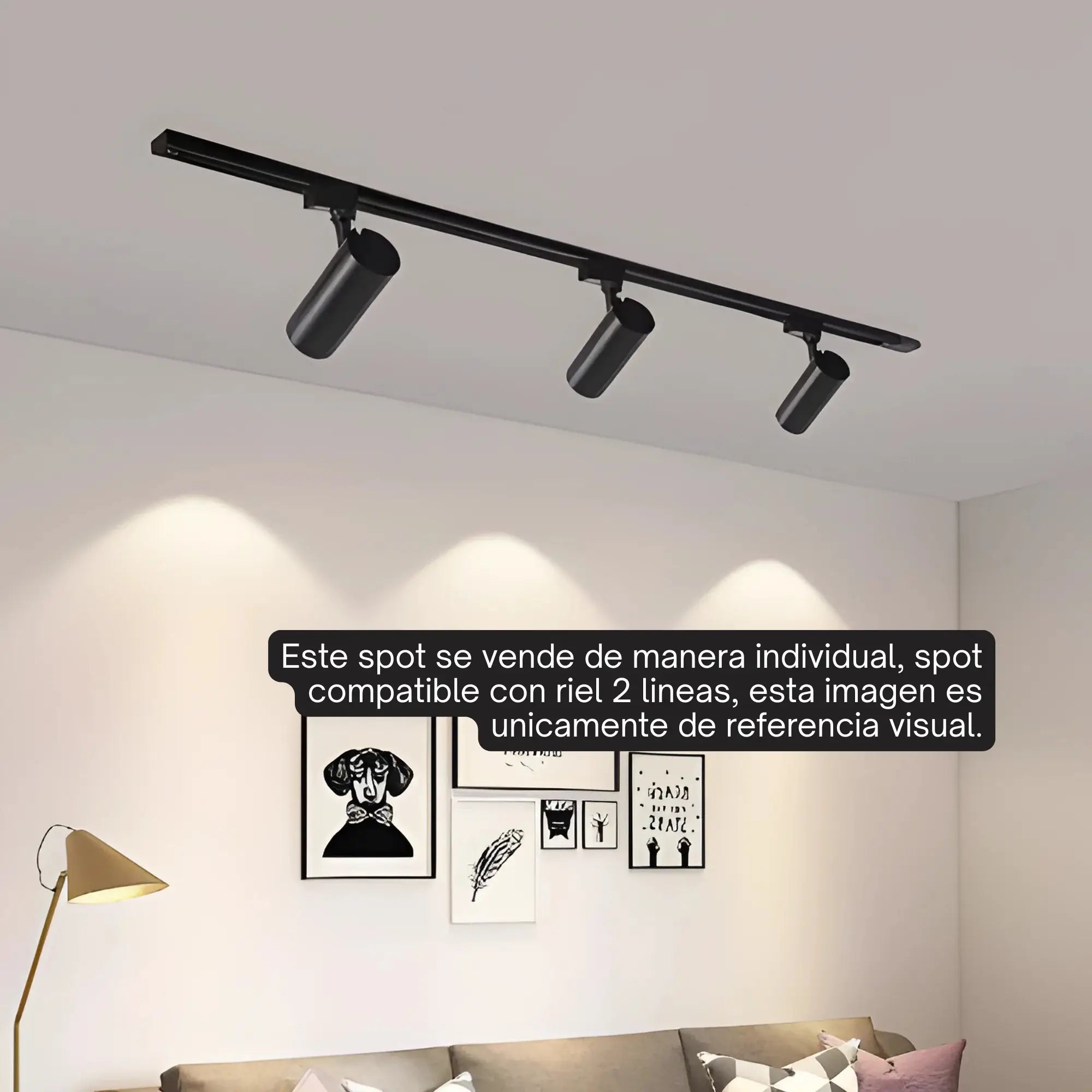 Spot LED para Riel 10W 110V 800 Lúmenes Negro o Blanco