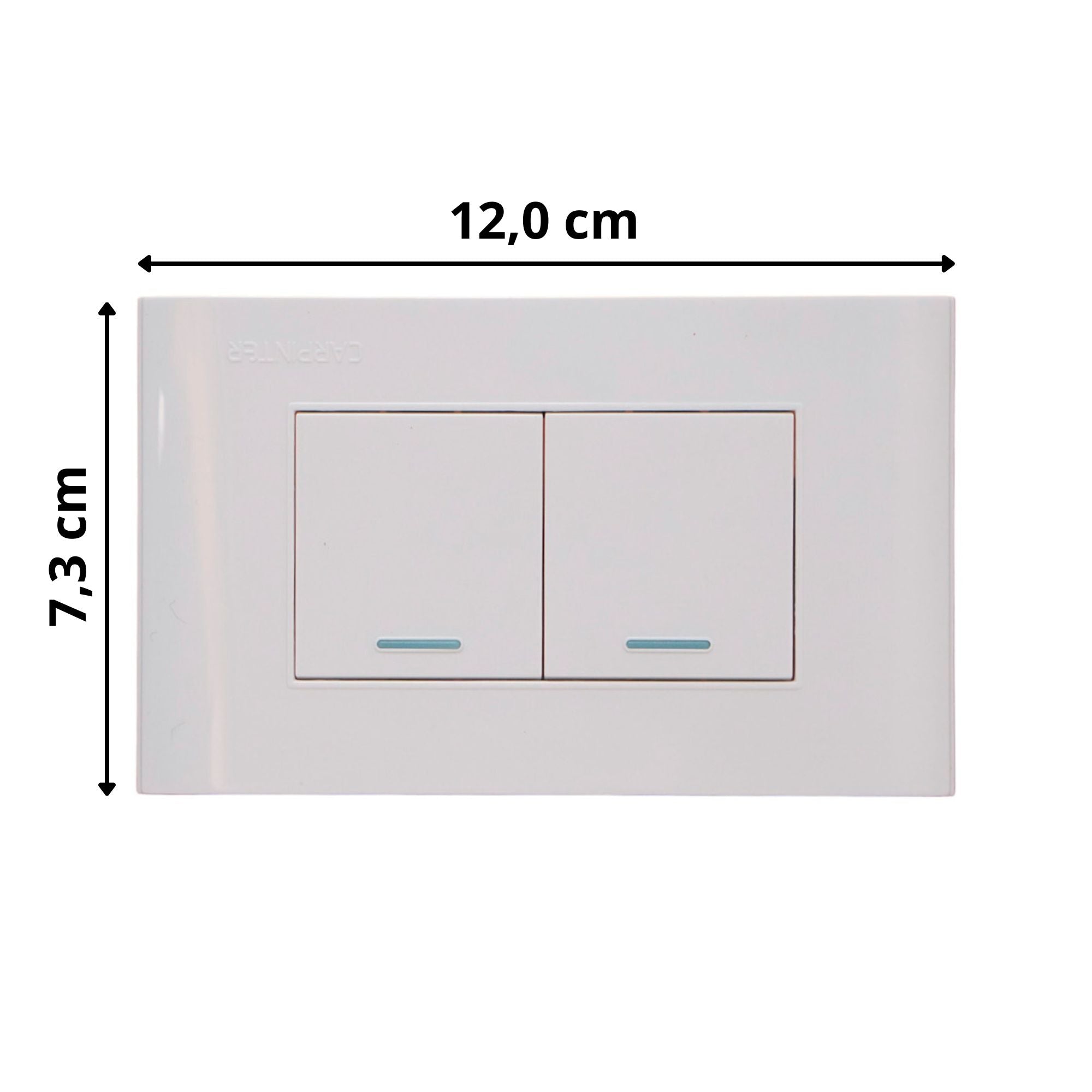 Interruptor Doble Blanco Carpinter A11