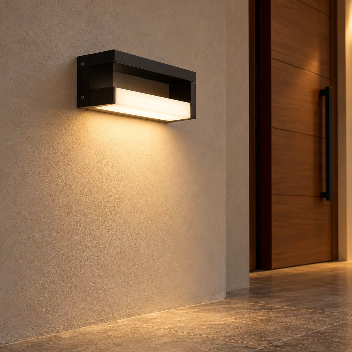Aplique LED de Pared Negro 6W Luz Cálida
