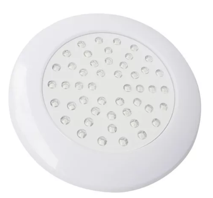 Bala LED plana 10W para jacuzzi con difusor circular vista empaque Surtilight