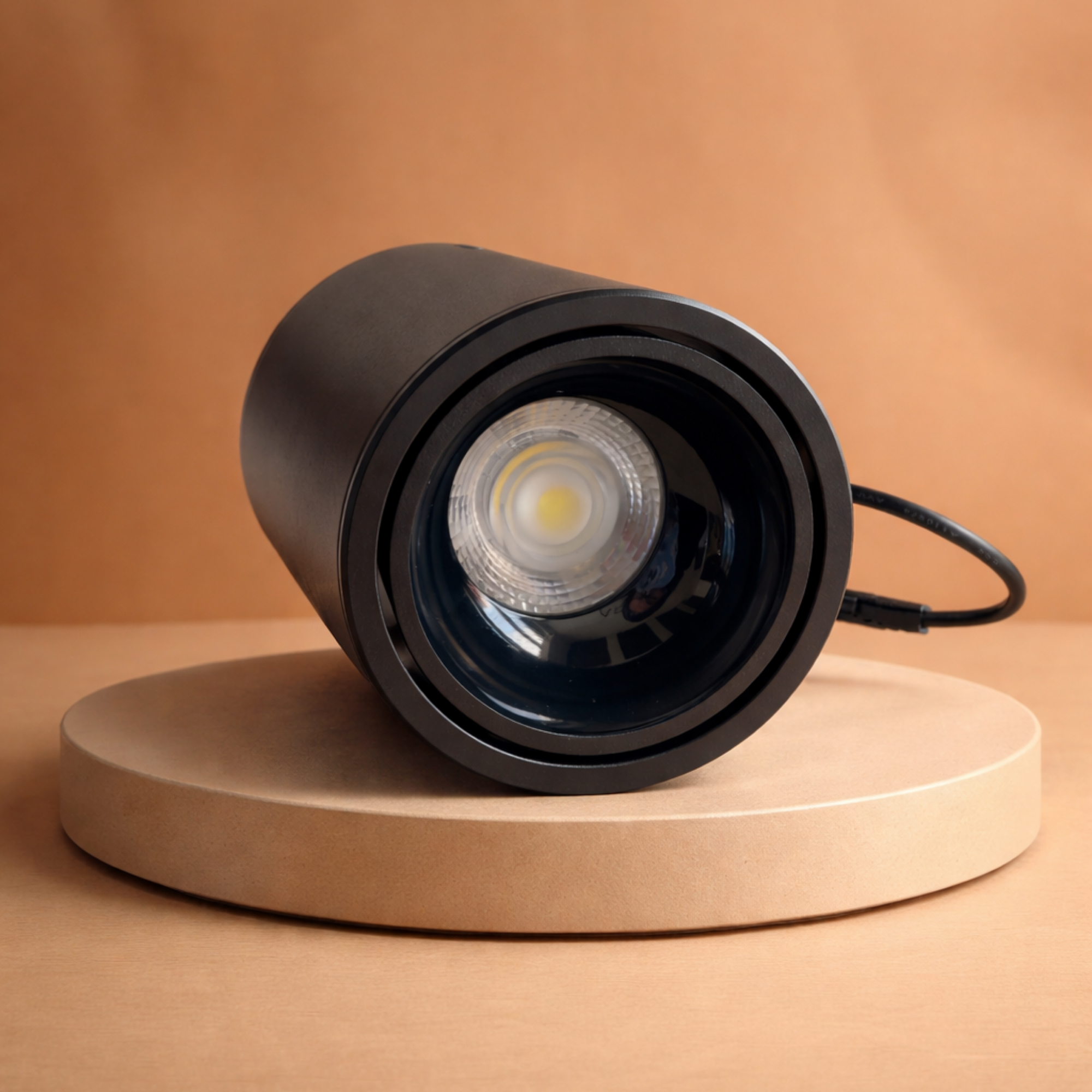 Cilindro LED sobreponer integrado luz 3 tonos - Negro