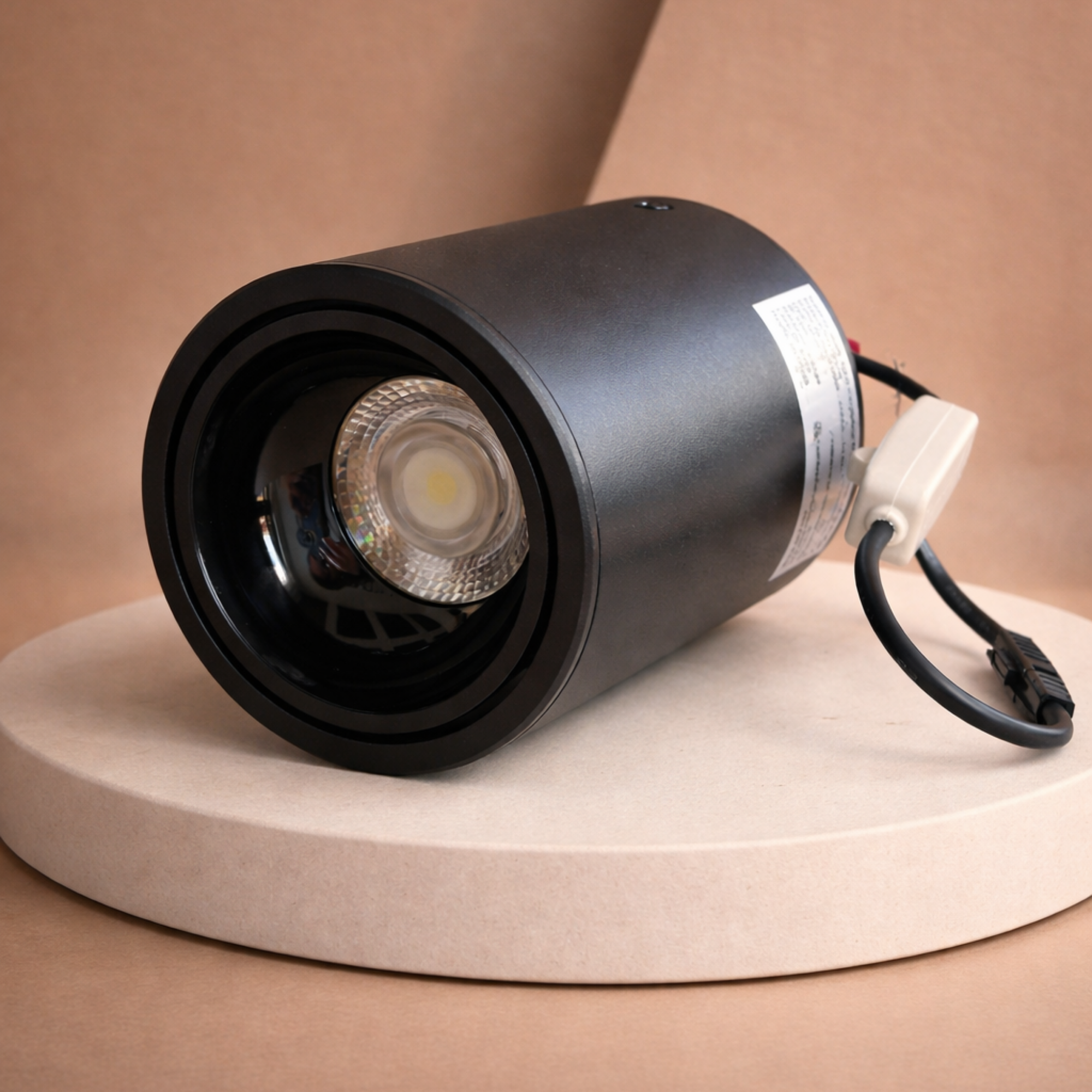 Cilindro LED sobreponer integrado luz 3 tonos - Negro