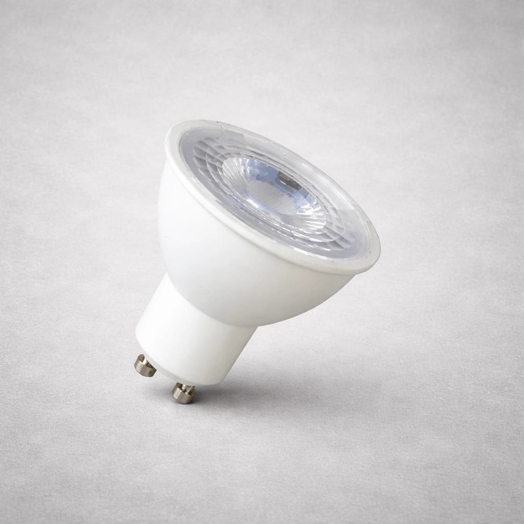 Cilindro sobreponer policarbonato con bombillo LED vista cenital iluminando