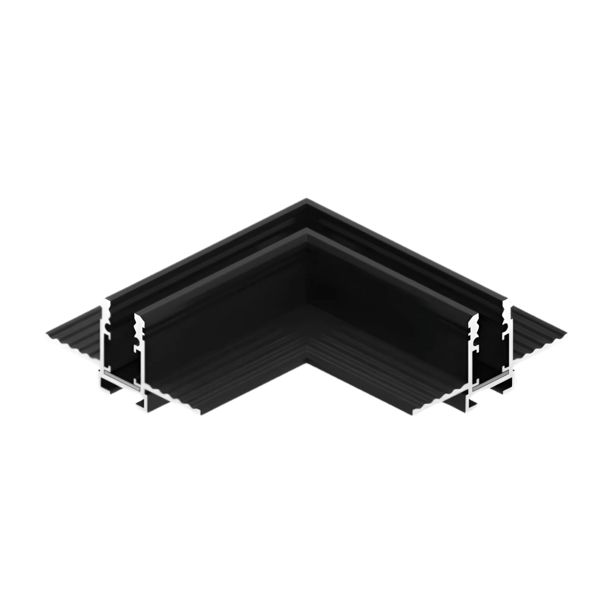 Conector para Riel Magnético LED 24V Incrustar en L 5mm Negro