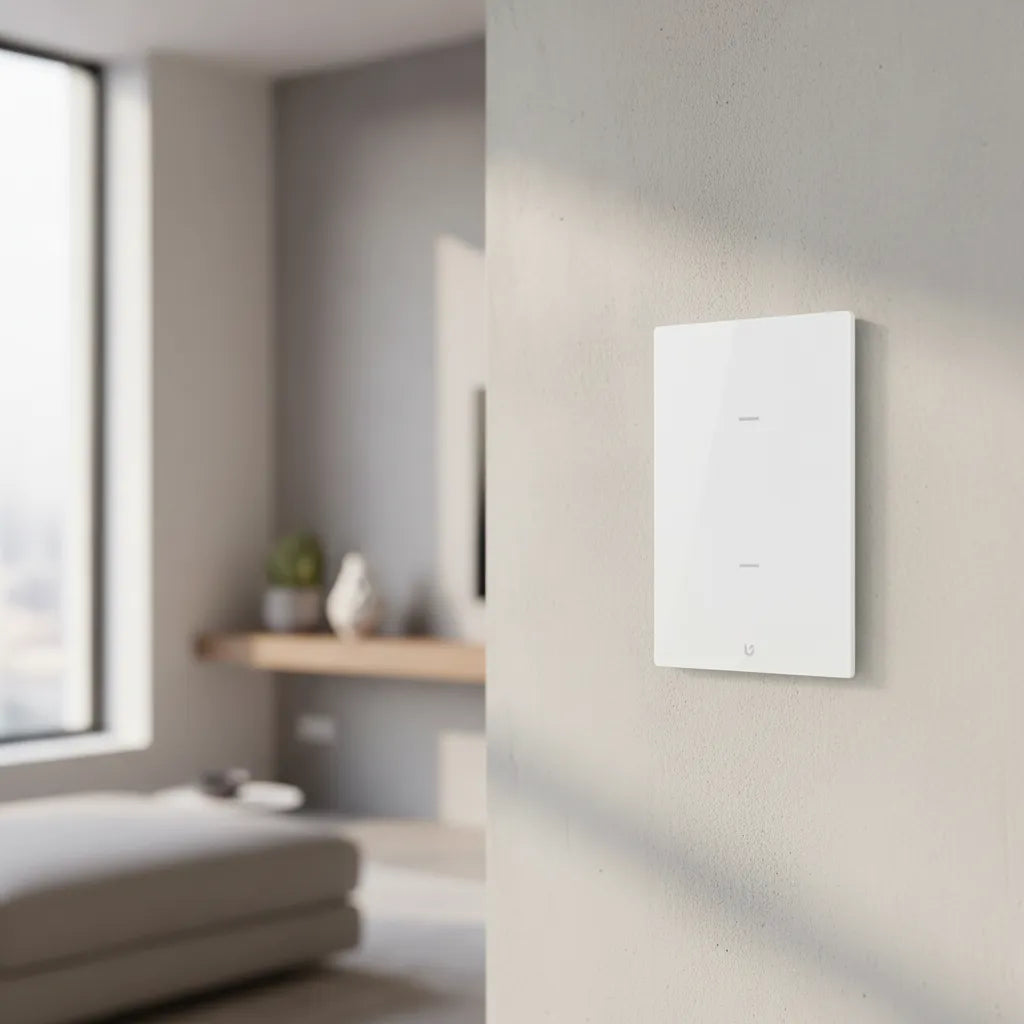 Interruptor Inteligente WiFi Táctil Doble Blanco 125V Alexa Google Home