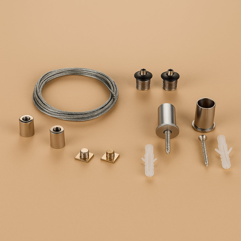 Guayas de Suspensión para Perfil x2 – 1 m – Gris