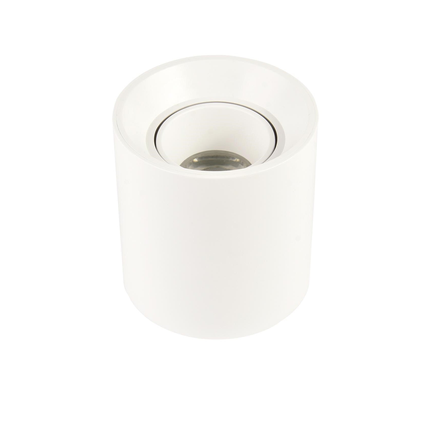 Bala cilindro blanca policarbonato 96x100mm para bombillo LED vista empaque