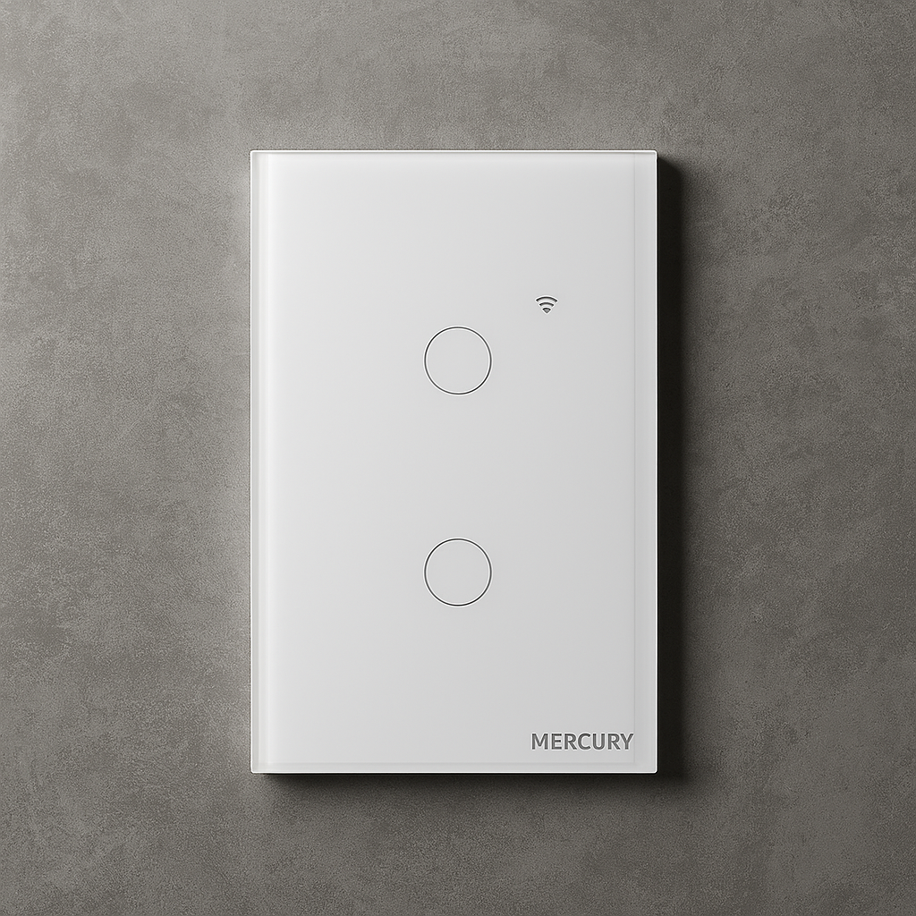 Interruptor wifi inteligente Doble Blanco