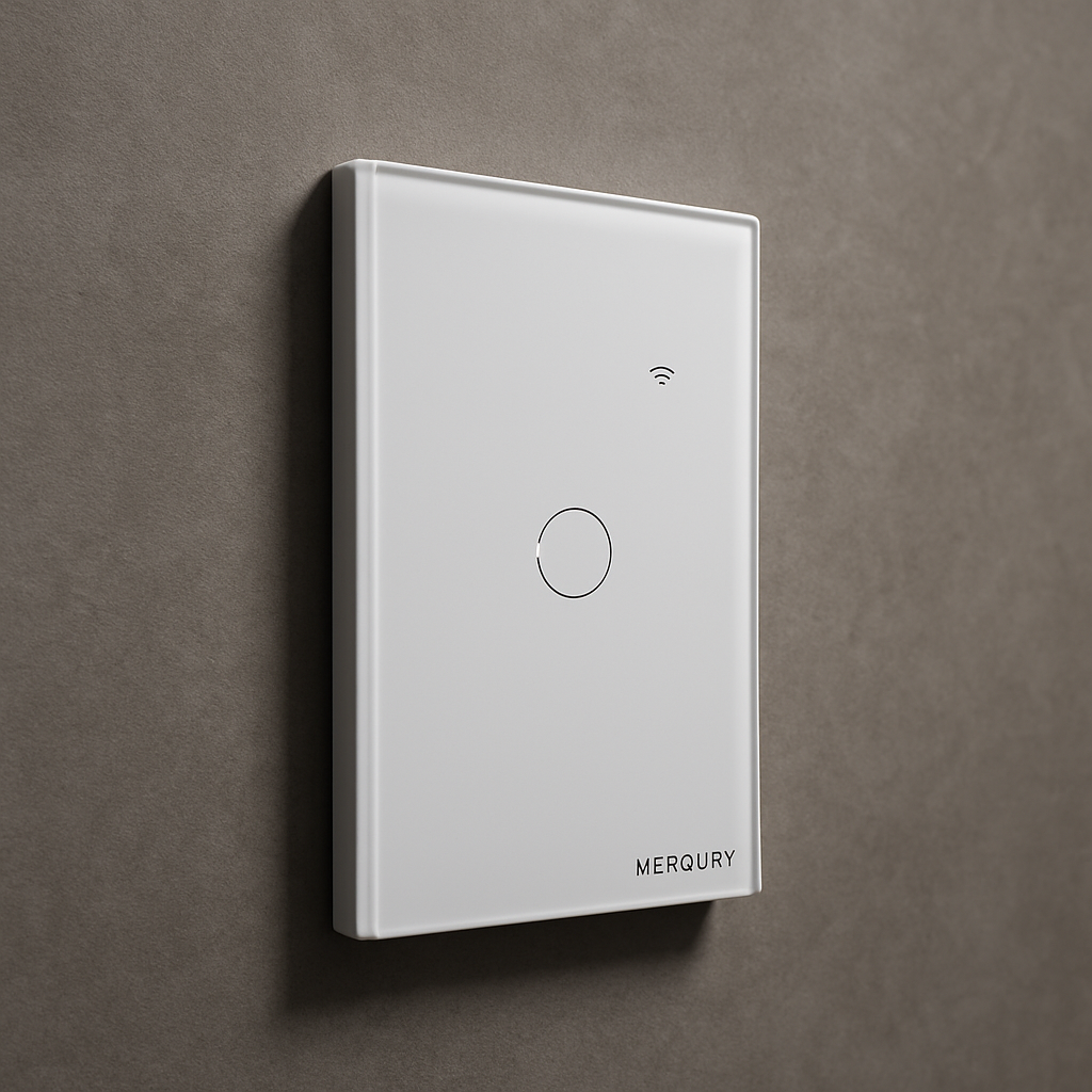 Interruptor wifi inteligente sencillo Blanco