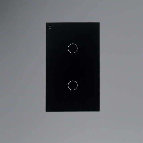 Interruptor wifi inteligente Doble Negro