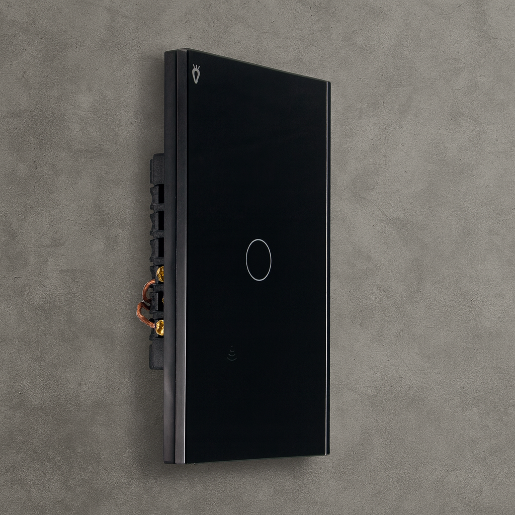 Interruptor wifi inteligente Sencillo Negro