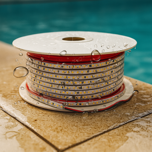 Cinta LED ultradelgada sumergible para piscina IP68 luz cálida X10M (24V, 10W) PREMIUM ASOMBRA