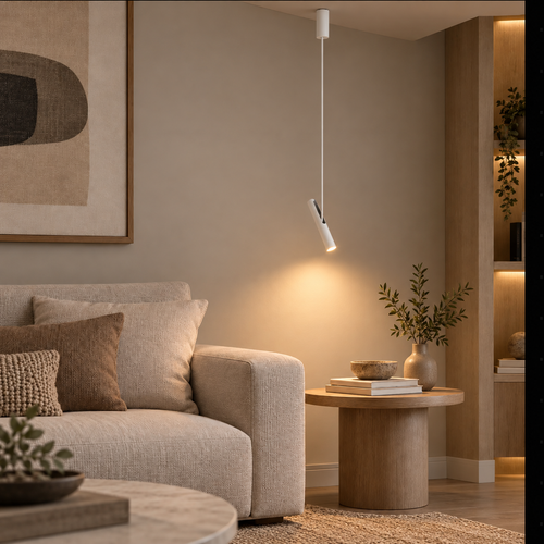 Lámpara Colgante Flauta LED 3500K Blanca
