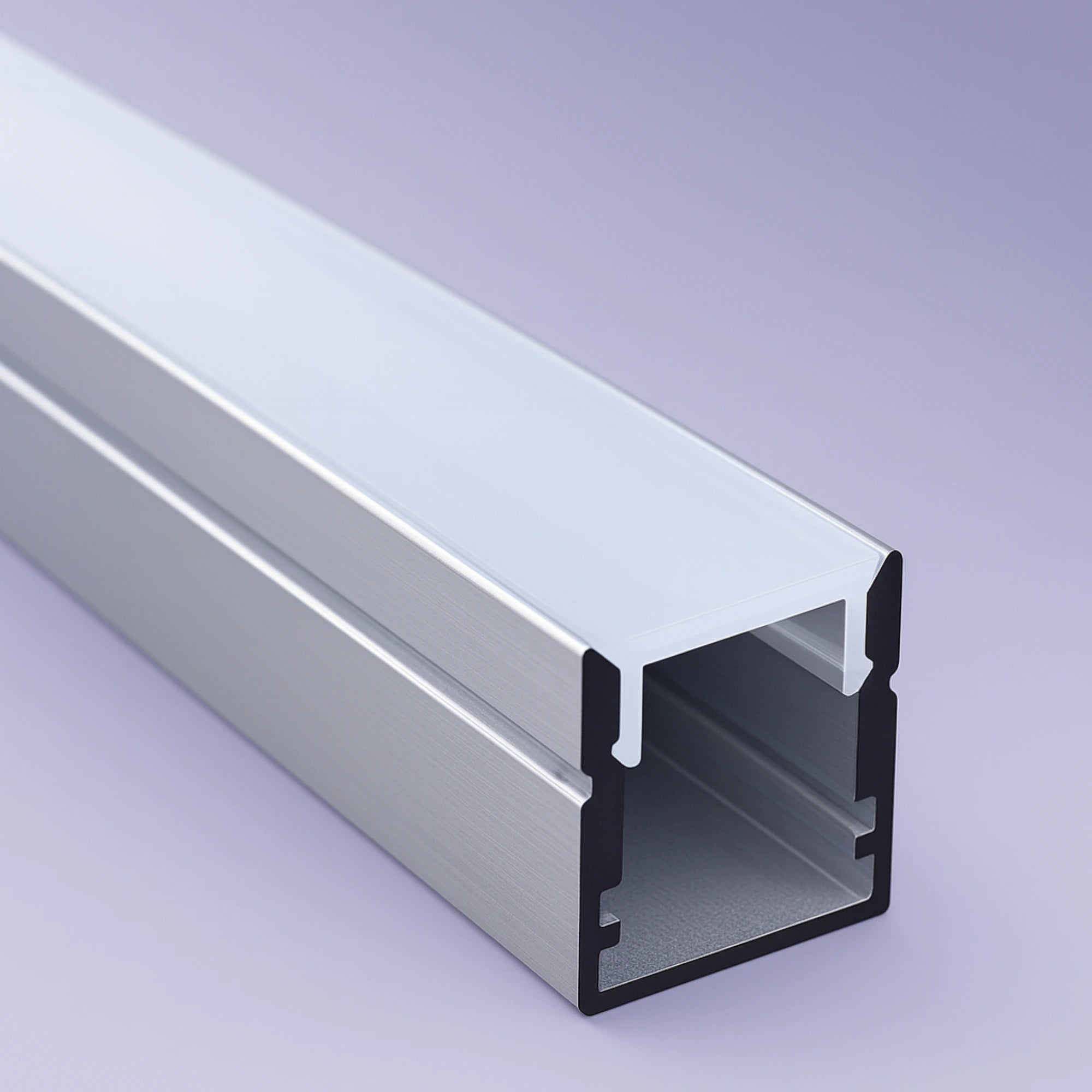 Perfil 1010 Sobreponer Plateado x 3 mtrs