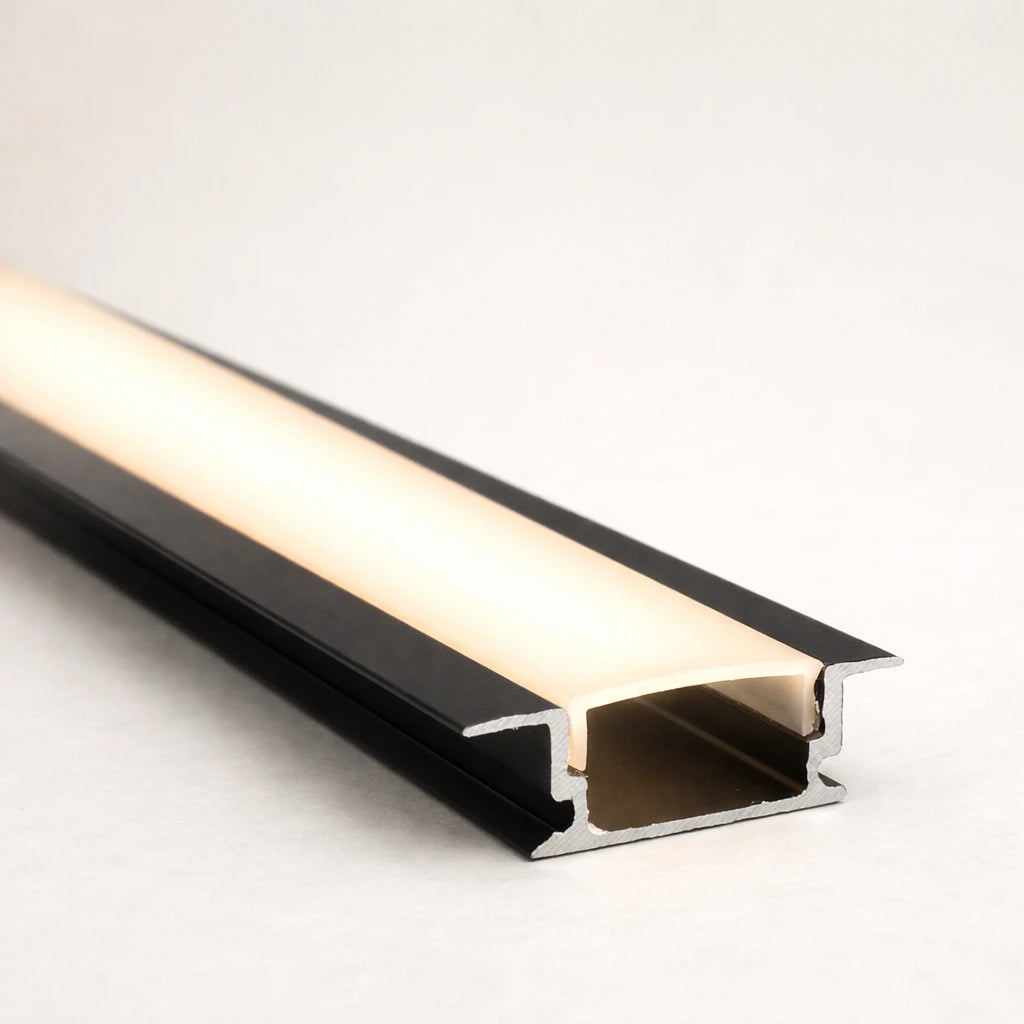 Perfil de Aluminio para Cinta LED 1707A Plano Incrustar x 3 Metros