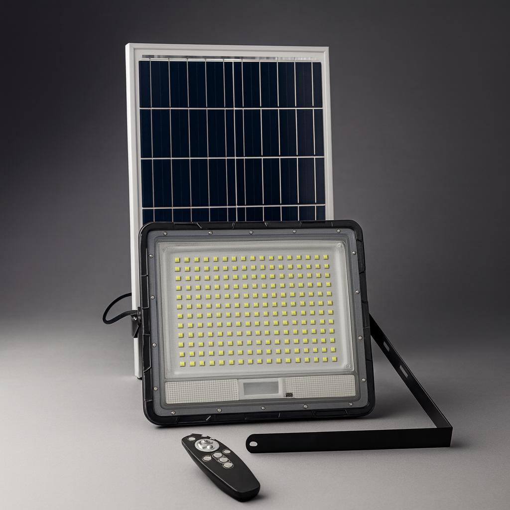 Reflector led con panel Solar Con Control