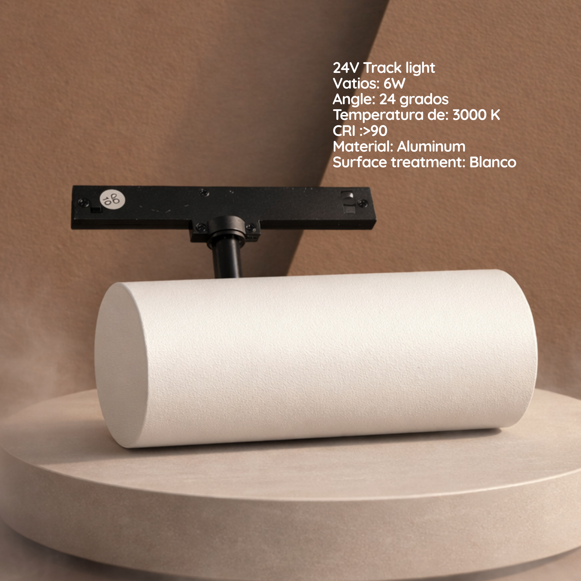 Spot magnético 5mm 6W blanco aplicado en cocina moderna iluminando barra de desayuno