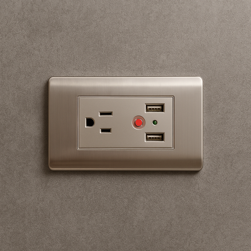 Toma corriente doble + USB Carpinter