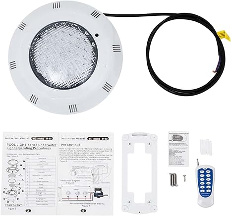 Luminaria Sumergible para piscina Multicolor Sobreponer con control LED