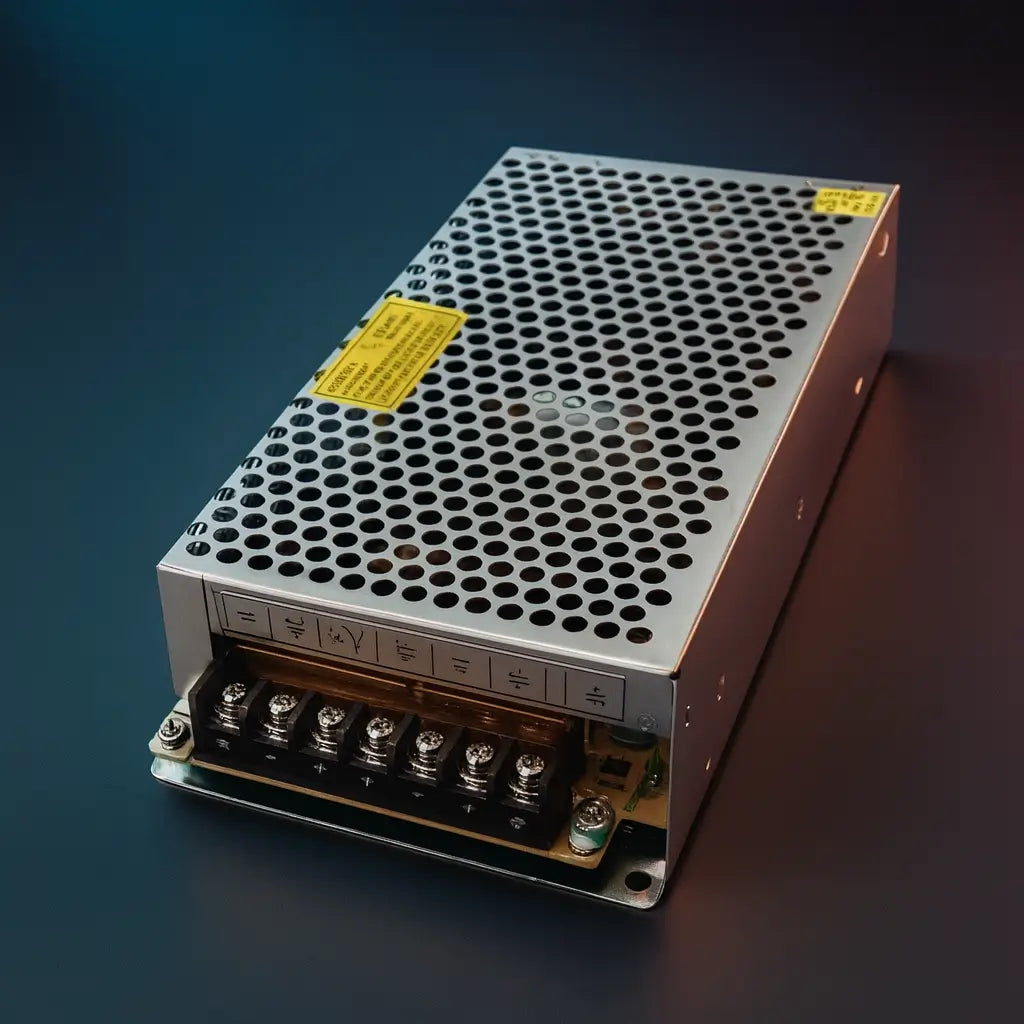 Fuente de Poder 12V Metálica para tiras LED, paneles LED, módulos electrónicos y lámparas de bajo voltaje
