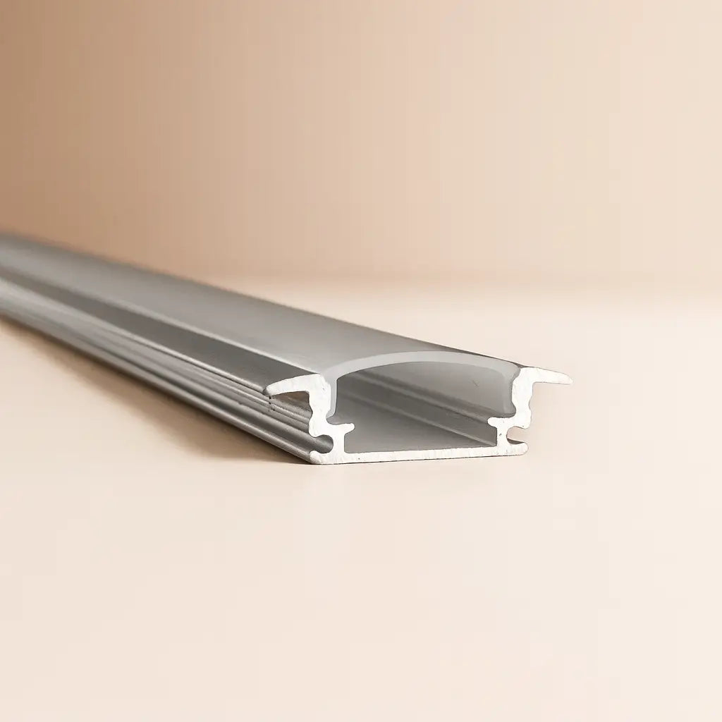 Perfil de aluminio LED 1707A incrustado con difusor opal de 3 metros