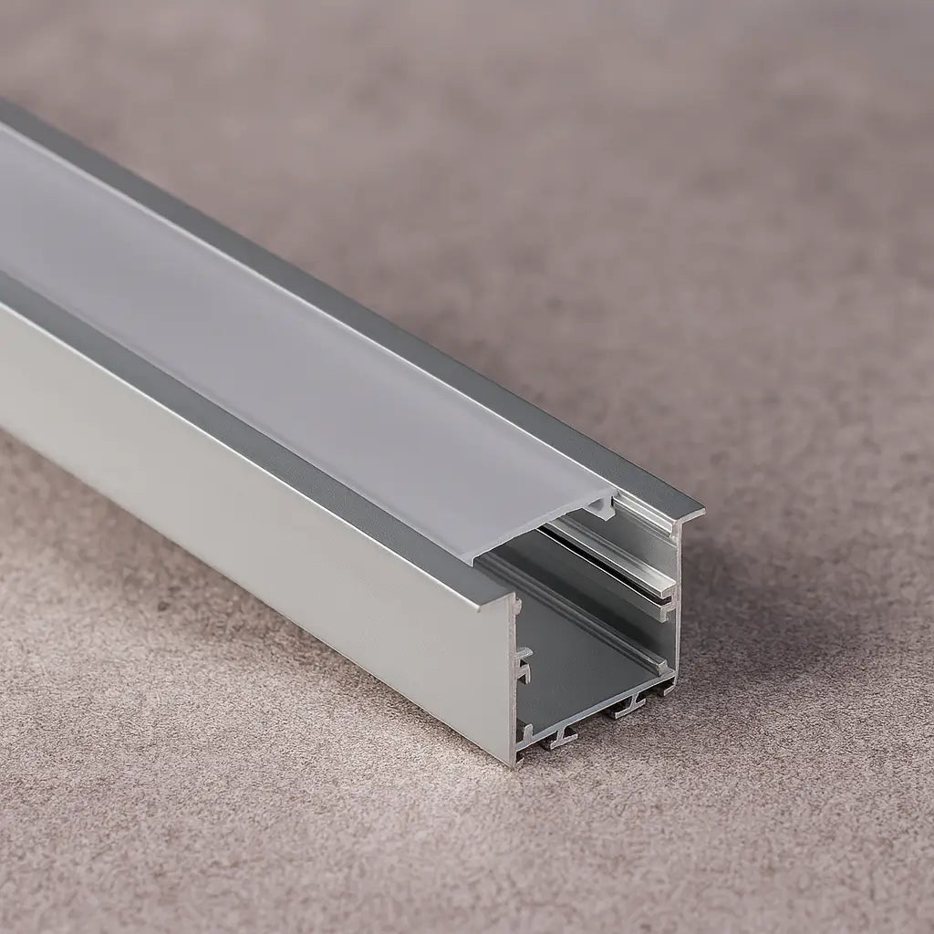 Perfil de aluminio LED 3535A de incrustar con espacio para doble línea de tiras