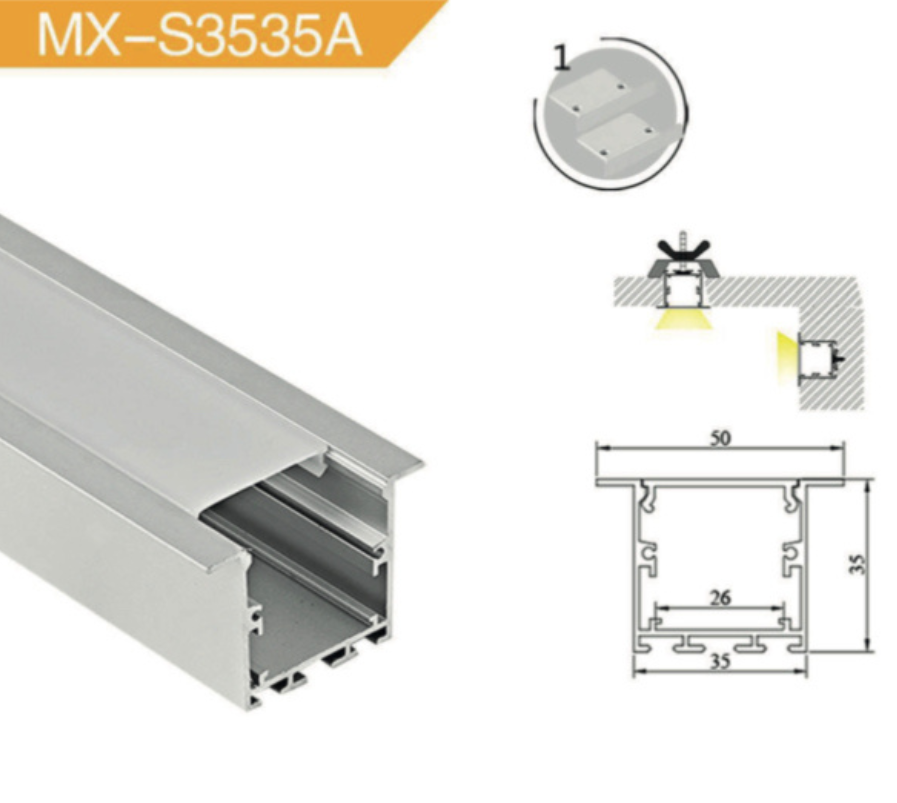 Perfil 3535A INCRUSTAR X 3 MTRS