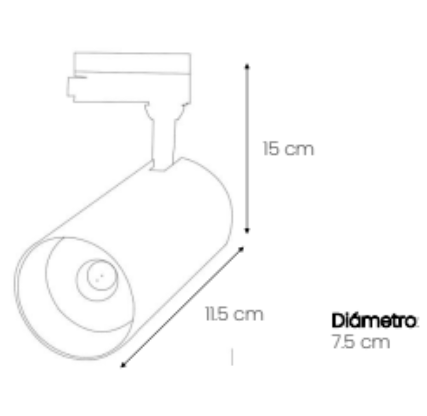 Spot LED Para Riel 20W
