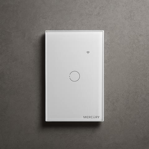 Interruptor Inteligente WiFi Táctil Sencillo Blanco Mercury