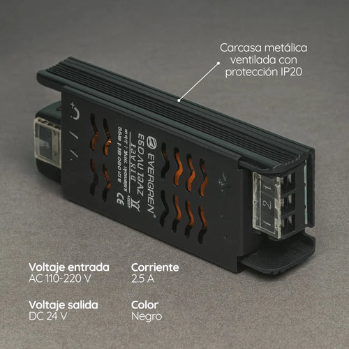 Fuente 24v 2.5A 60W Delgada Premium