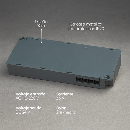 Fuente 24v 2.5a 60W Delgada Premium