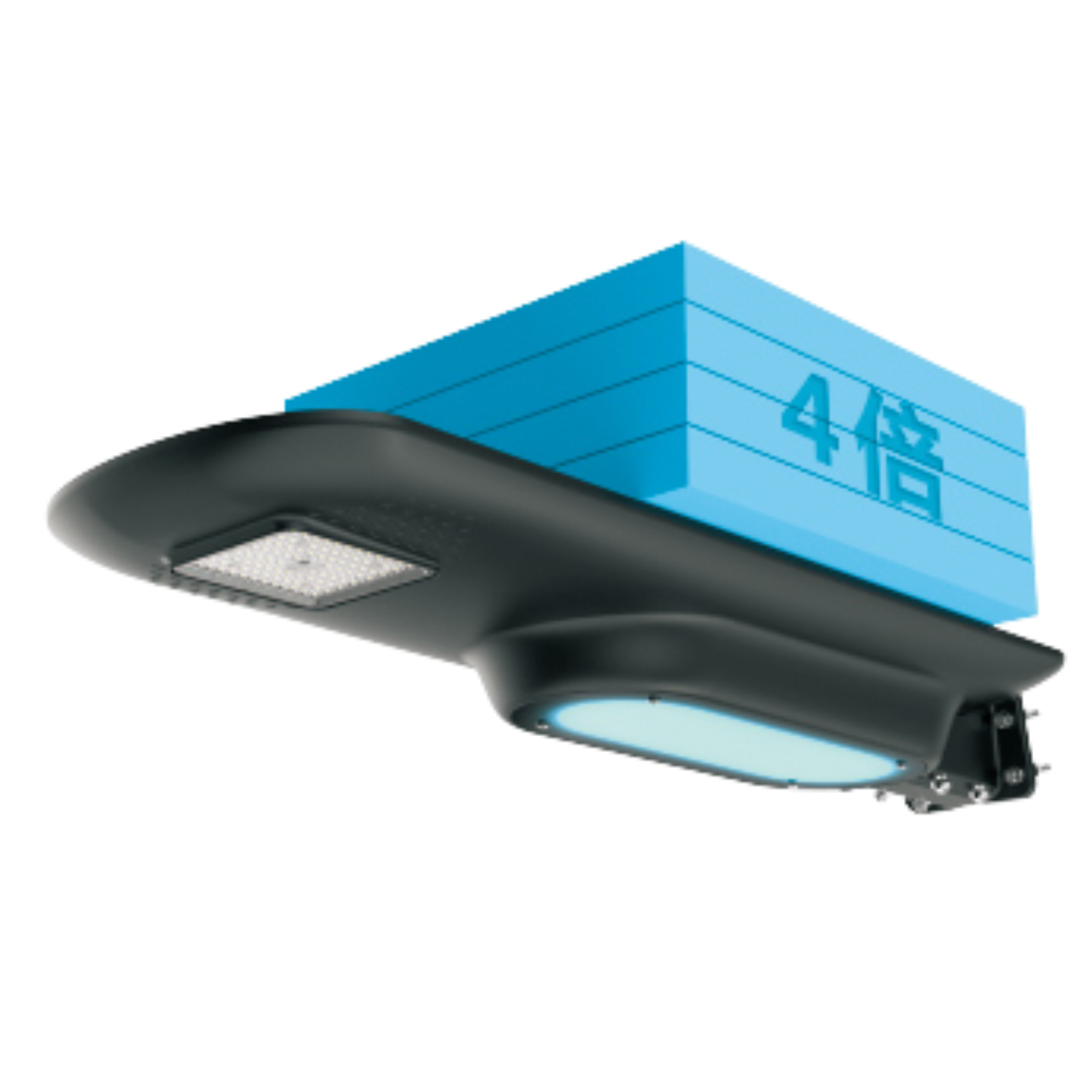Luminaria Solar LED Alumbrado Público LAPS60 AR 60W 4000K Aluminio PROFESIONAL
