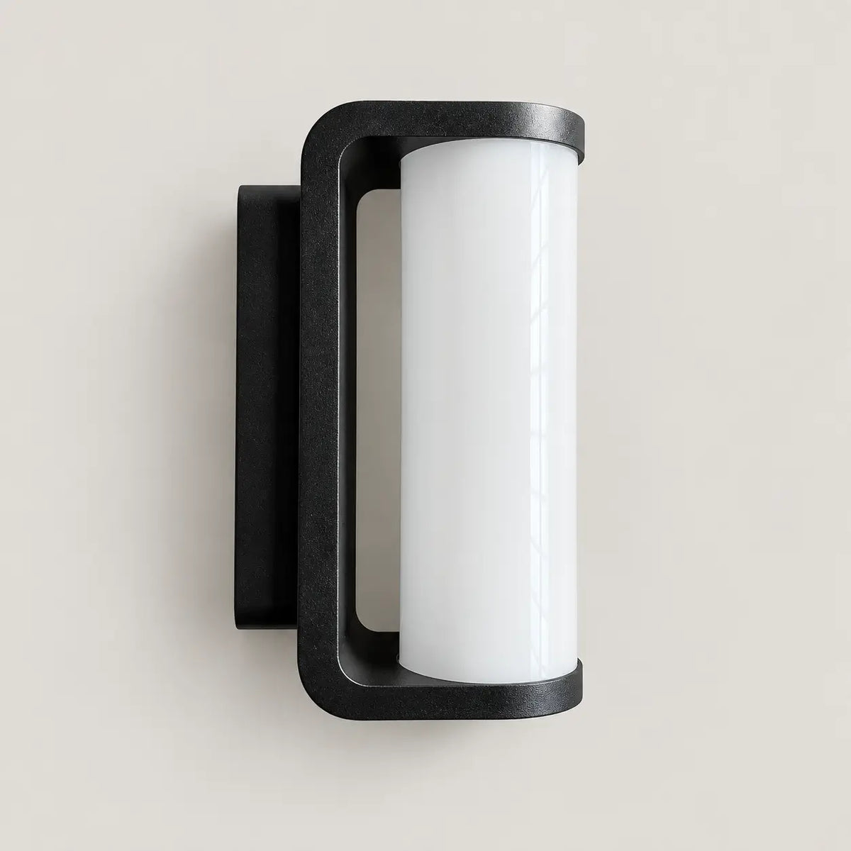 Aplique LED de pared TRANОY 16W negro, luz cálida 3000K
