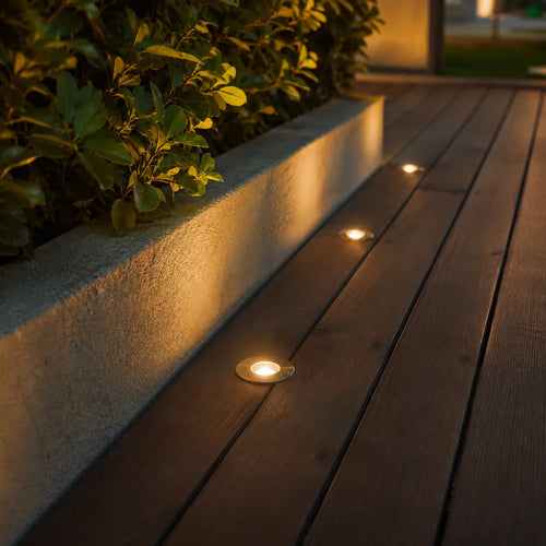 Bala de Piso LED 1W Empotrable Exterior IP65 3000K