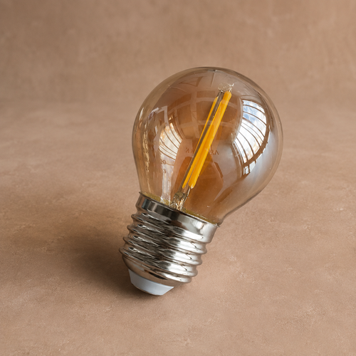 Bombillo LED Vintage G45 Filamento 2W E27 2700K Decorativo