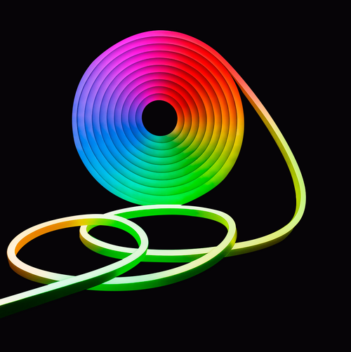 Cinta LED neon Flexible RGB Multicolor