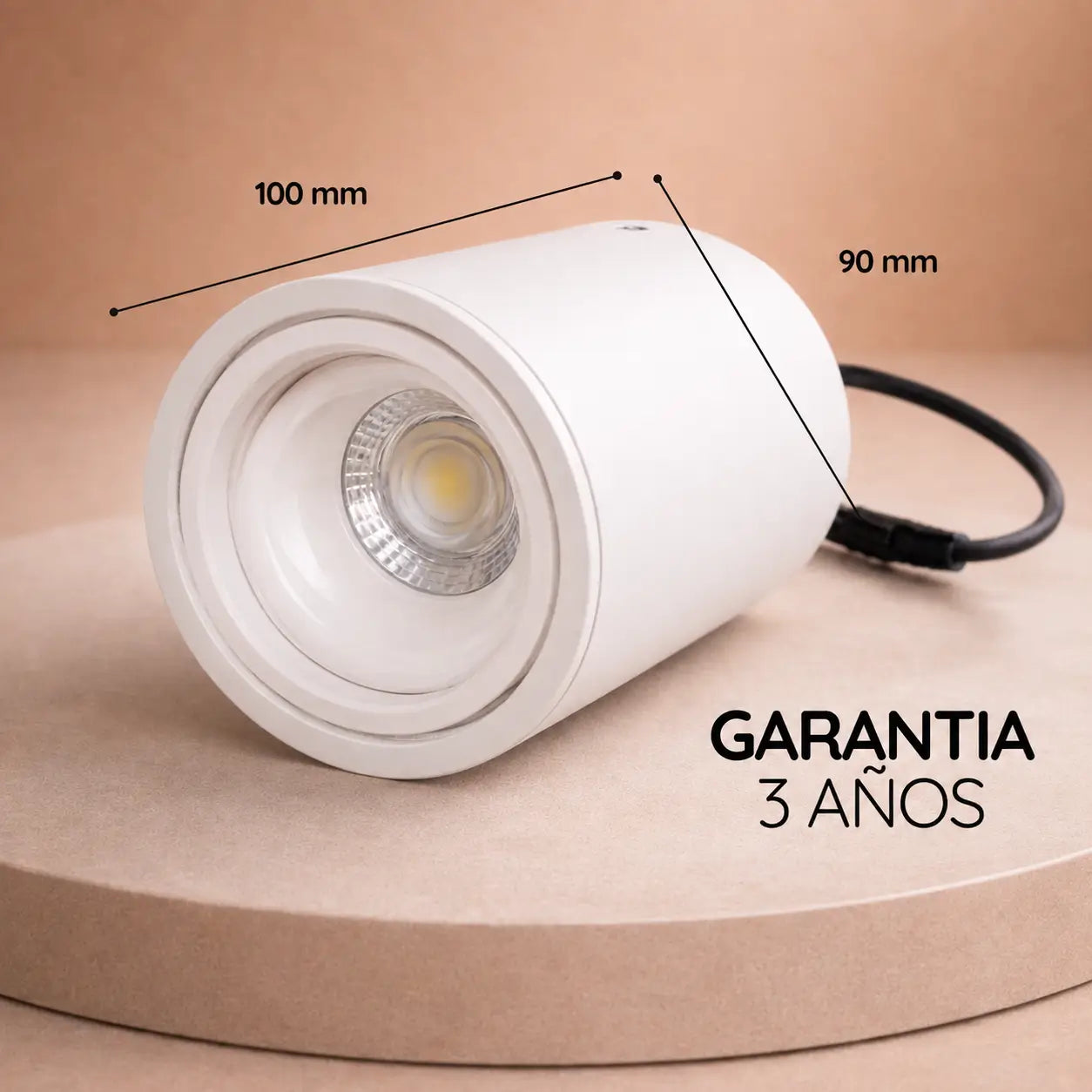 Cilindro LED Sobreponer 10W 3 Tonos Blanco 3000K 4000K 6000K CRI90