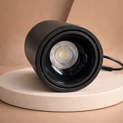 Cilindro LED sobreponer integrado luz 3 tonos - Negro