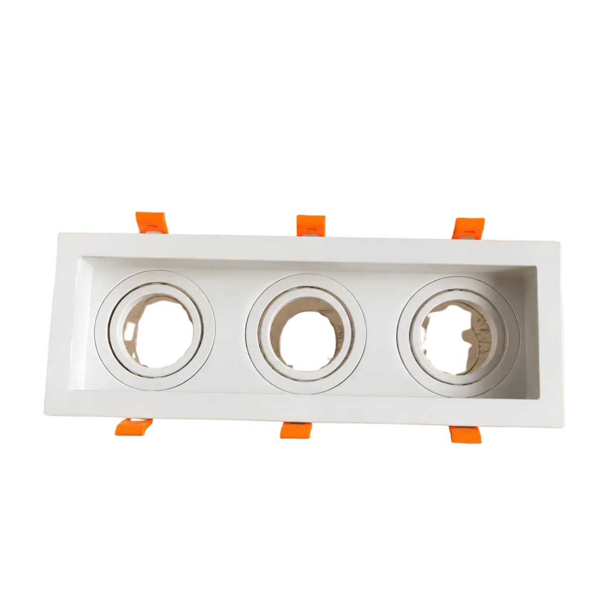 Ojo de Buey Cuadrado Triple Escala Metal para Bombillo GU10
