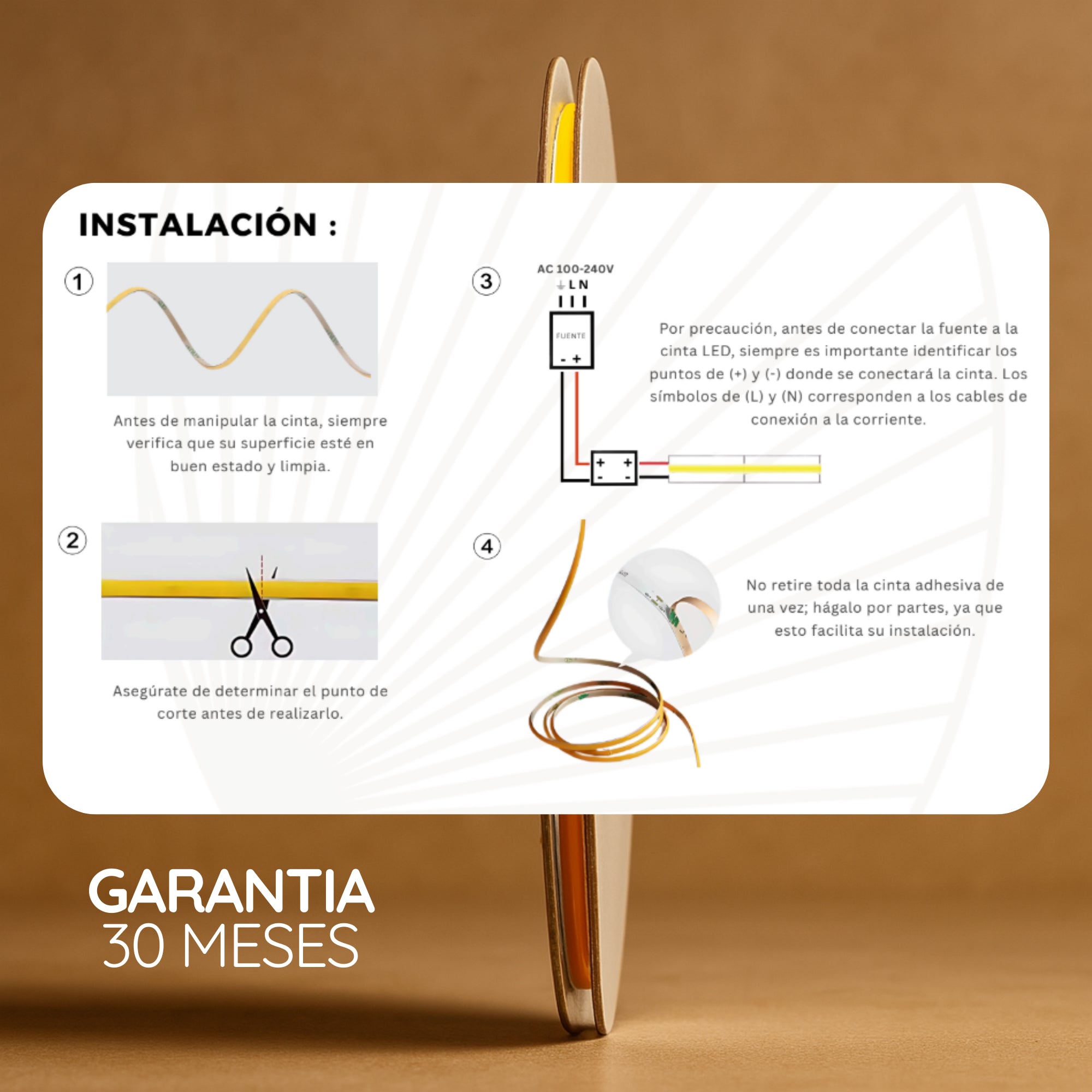 Cinta LED ultradelgada 5 mm para detalles y muebles X10M (24V, 9W) PREMIUM ASOMBRA
