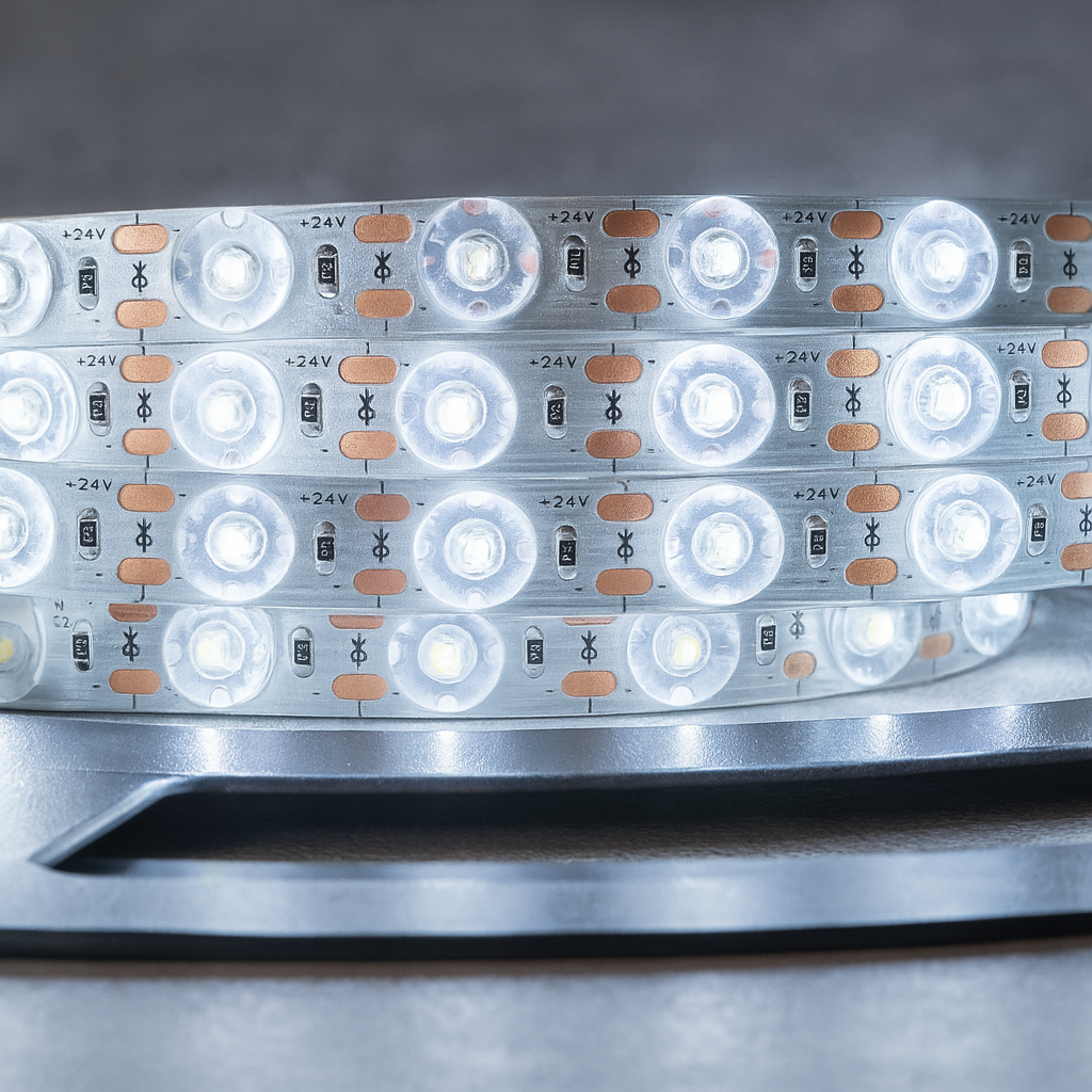 Cinta LED tipo lupa 11 mm de alta potencia X10M (24V, 24W) PREMIUM ASOMBRA