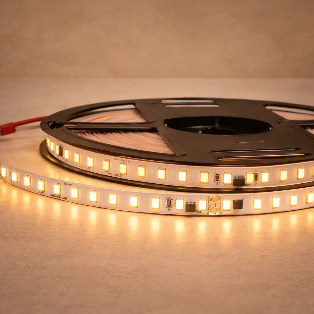 Cinta LED 110V SMD 2835 CRI70 sin Silicona x 10 Metros