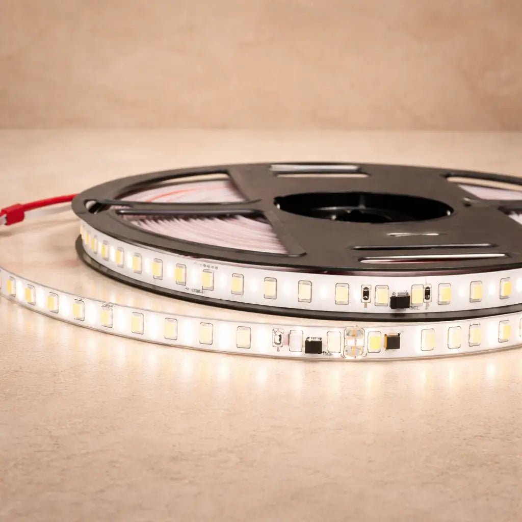 Cinta LED 110V SMD 2835 CRI70 sin Silicona x 10 Metros