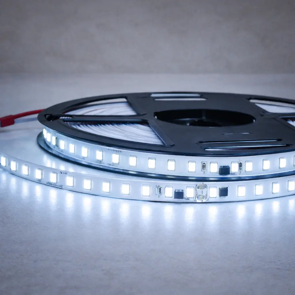 Cinta LED 110V SMD 2835 CRI70 sin Silicona x 10 Metros